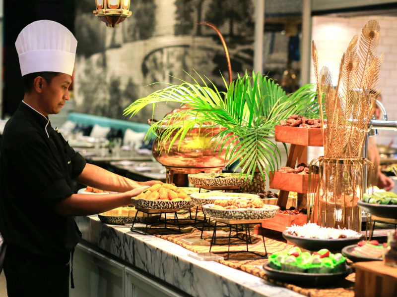 Buffet at pavilion